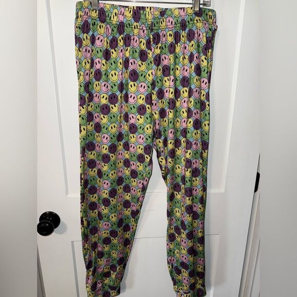 Purple and Green Jogger Track Pants with Elastic Waistband - Picture 3 of 5